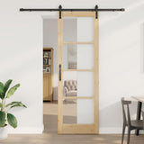 Sliding Door ORKDAL Natural and Black 78 x 232 cm 3331855