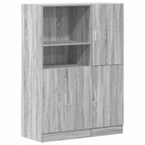 ZNTS 2 Piece Kitchen Cabinet Set Grey Sonoma Engineered Wood 3324147