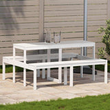 Picnic Table White 160x134x75 cm Solid Wood Pine 832563
