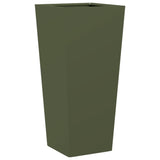 ZNTS Garden Planter Olive Green 35x35x75 cm Steel 851086