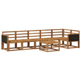 Outdoor Sofa Set 7 pcs Natural Solid Acacia Wood 3385260