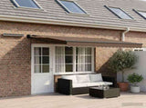Electric Retractable Awning Taupe 100% Polyester and Aluminium 3425789