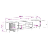 3 Piece LED TV Cabinet Sonoma Oak Engineered Wood 3416678