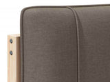 Upholstered Headboard Brown and Taupe 200 cm Solid Pine Wood 880161