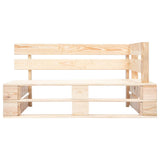 Garden Pallet Corner Bench Wood 45769