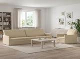 Sofa Set 2 pcs Cream Fabric 3433183