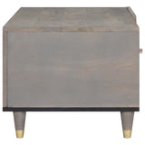 Coffee Table Grey 80 x 50 x 40 cm Solid Mango Wood 4018776