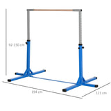 Height Adjustable Gymnastics Horizontal Bar for Kids, Children Junior Kip High Bar Fitness, Blue T3398P347569