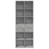 Highboard Concrete Grey 70x42.5x185 cm Engineered Wood 3281465