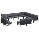 Garden Sofa Set Anthracite Steel 3379036