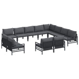 Garden Sofa Set Anthracite Steel 3379036