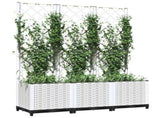 Garden Planter White 120 x 40 x 136 cm 153284
