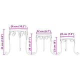 Plant Stands 3 pcs Black and White Ceramic 4003395
