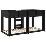 Bunk Bed for Kids Black Oak 90 x 200 cm Engineered Wood 3410412