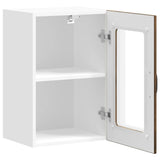 Kitchen Wall Cabinet with Glass Door Lucca Smoked Oak 853772