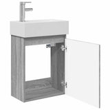 Bathroom Vanity Unit with Tap Grey Sonoma 45.5 x 22.5 x 84 cm 889507