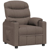 Recliner Chair Taupe Fabric 348078
