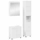 Bathroom Furniture Set TULUM 3 pcs High Gloss White 3398038