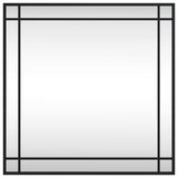 Wall Mirror Black 60x60 cm Square Iron 358635
