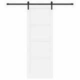 Sliding Door White 83 x 232 cm Solid Pine Wood 3333313