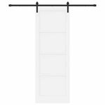 Sliding Door Manual White and black 83 x 232 cm 3333313