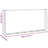 Firewood Rack Wire 300x25x150 cm Galvanised steel 4100707