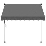 Retractable Awning Anthracite 200x150 cm Fabric and Steel 368738