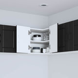 Wall Corner Cabinet LUCCA Black 57 x 57 x 40 cm Engineered Wood 884956