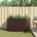 Garden Raised Bed Brown 160 x 80 x 81 cm Steel 42008135