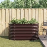 Garden Raised Bed Brown 160 x 80 x 81 cm Steel 42008135