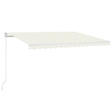 Manual Retractable Awning with LED 450x350 cm Cream 3069002