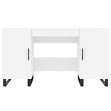 Desk White 140x50x75 cm Engineered Wood 829572