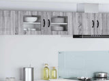 Wall Glass Cabinet PORTO Grey Sonoma 40 x 31 x 40 cm 885197
