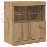 LED Sideboard Brown 60.5 x 37 x 67 cm Engineered Wood 863028