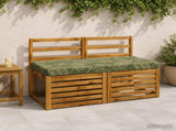 2-Piece Bench Cushions SOEST 2 pcs 100% Polyester Leaf Design 950227