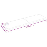 Wall Shelf Dark Brown 220x60x cm Treated Solid Wood Oak 363859