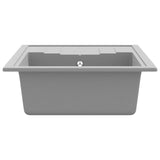 Kitchen Sink with Overflow Hole Oval Grey Granite 147102
