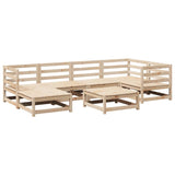 ZNTS 7 Piece Garden Sofa Set Solid Wood Pine 3299530