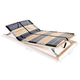 Slatted Bed Base without Mattress with 42 Slats 7 Zones 100x200 cm 246476