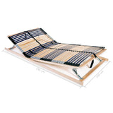 Slatted Bed Base without Mattress with 42 Slats 7 Zones 100x200 cm 246476