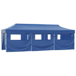Folding Pop-up Party Tent with 8 Sidewalls 870x291x315 cm Blue 44979