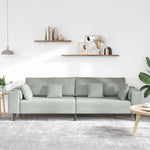 Velvet Sofa with Cushion Light Grey 208 cm Velvet 3335153