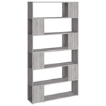 Book Cabinet/Room Divider Grey Sonoma 100x24x188 cm 3187604