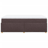 Box Spring Bed with Mattress Dark Brown 120x200 cm Fabric 3285369
