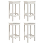 5 Piece Garden Bar Set White Solid Wood Pine 3154731