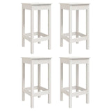 5 Piece Garden Bar Set White Solid Wood Pine 3154731