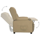 Recliner Chair Cappuccino Faux Leather 339070