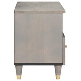 TV Cabinet with Drawer Grey 70 x 33 x 46 cm Solid Mango Wood 4018773