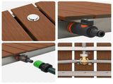 Garden Floor Shower WPC and Stainless Steel 201 Brown 42031214