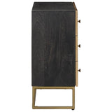 Drawer Cabinet with Drawer Brass 75 x 30 x 65 cm 42020075